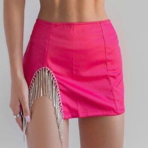 Urban outfitters hot pink bedazzled mini skirt